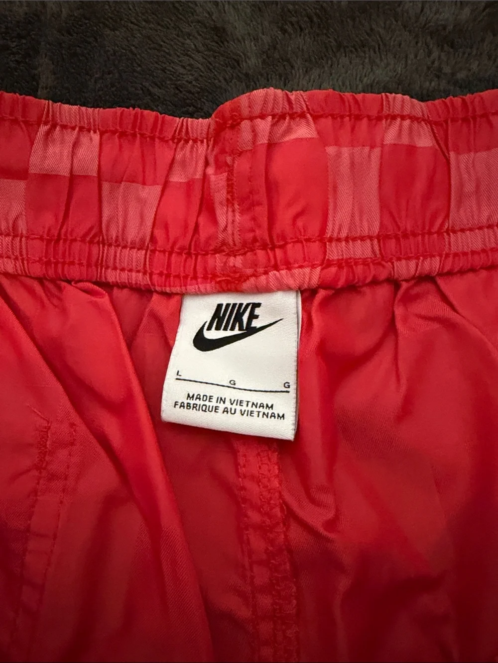 Nike Men’s Red Checkerboard Athletic Shorts